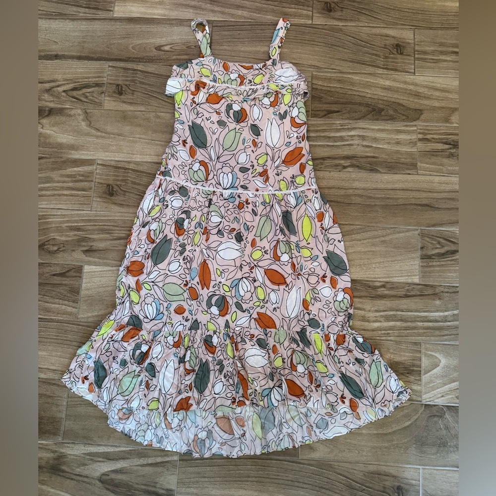 Slate and Willow Multicolor Floral flare midi Dress, lined, 2